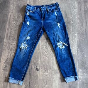 7 For All Mankind Ankle Skinny Distressed